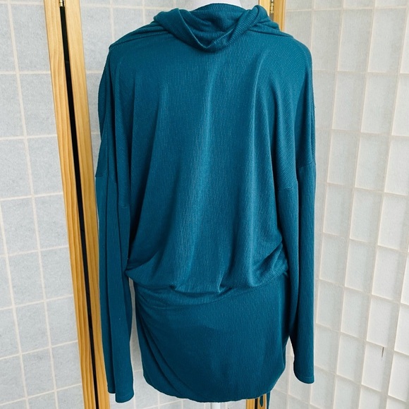 Free People • Sundown Cinch Up Cowl Neck Dress Dark Green - Picture 10 of 13